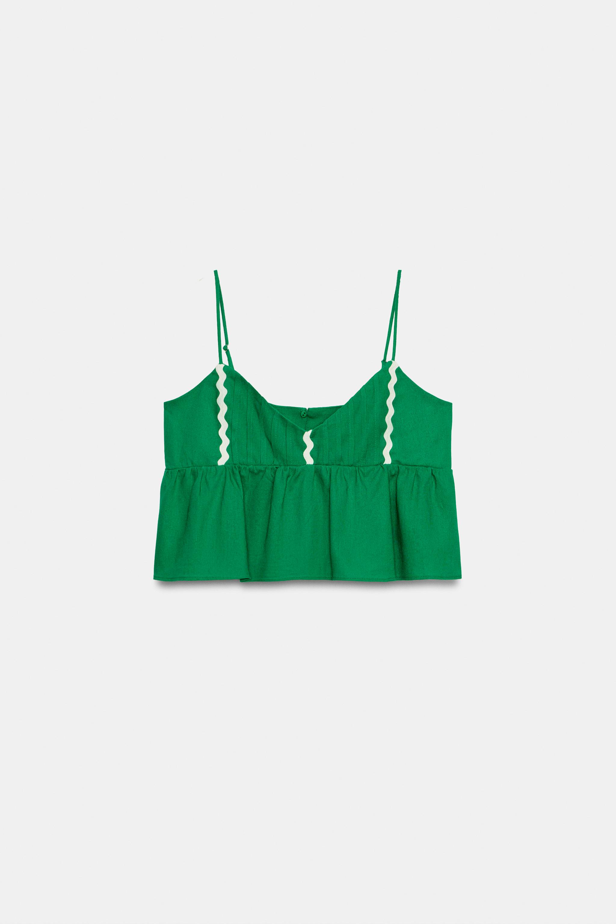 LINEN STRAP TOP